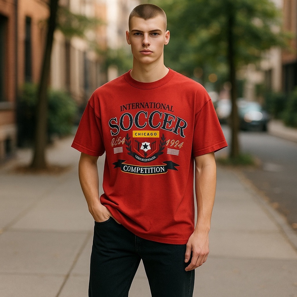 Vintage galt sand t shirt size L soccer 1994 Chicago